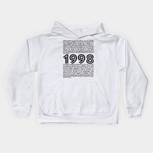 Step Back to '98: Exclusive Birthday Collection Capturing the Essence of an Iconic Year Kids Hoodie